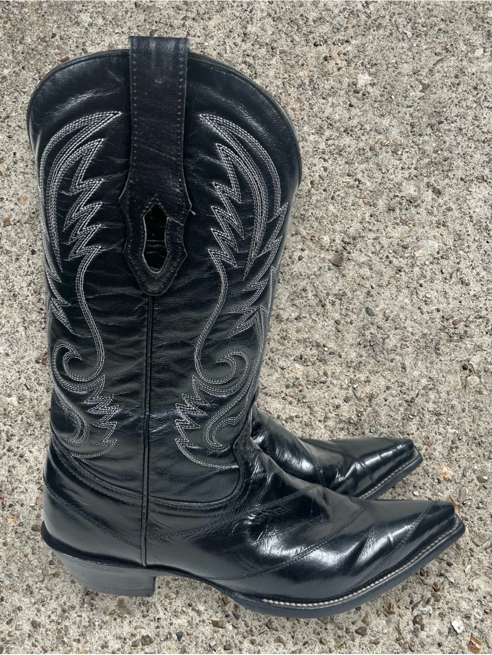 CORRAL pointed toe eel skin western boots